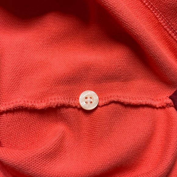 Patagonia Mens Polo Shirt Size L Organic Cotton Short Sleeve Logo Melon/ Salmon - Picture 6 of 8